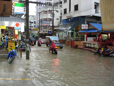 flooding street Pattaya